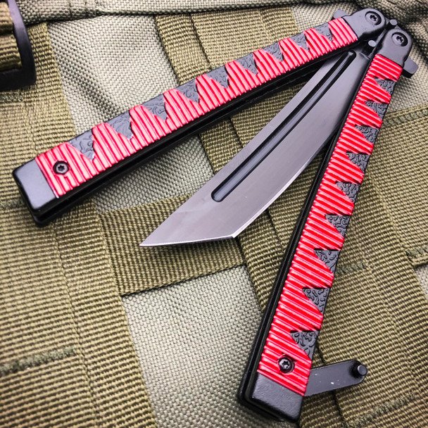 9,5 Samurai japansk stil Tanto Blade Butterfly Knife Balisong - Balisong SE