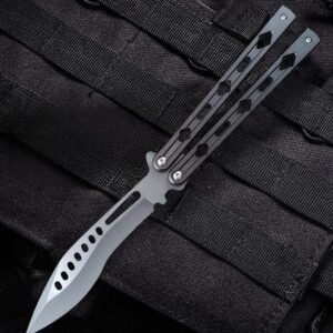 9 böjda blad Balisong tränarkniv