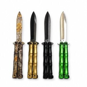 Bamboo Handle Butterfly Knife