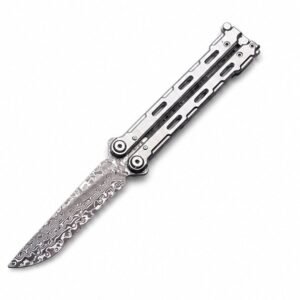 Damaskus Butterfly Knife Training Knife
