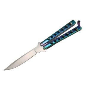 Hög kvalitet Helix Butterfly Balisong Knife RAINBOW