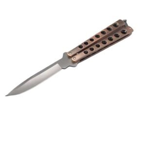 Hög kvalitet Helix Butterfly Balisong Knife BRONZE