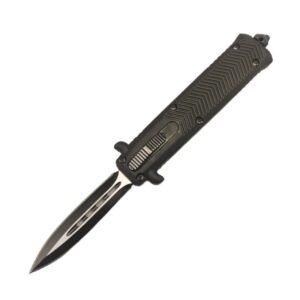 4.15tum dubbelverkande stilett kniv-svart
