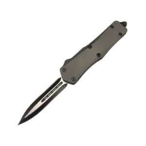 4 tums OTF automatkniv – svart handtag rak egg