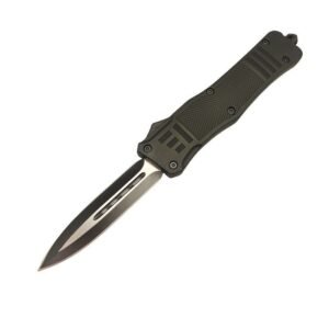 4 tums OTF Delta kniv – svart rak egg