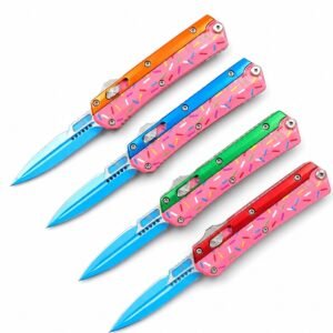 med zinkhandtag mini ormgud Donut OTF-kniv