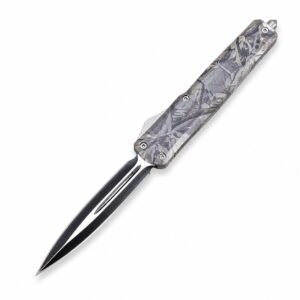 Camouflage A07 dubbelspets OTF-kniv